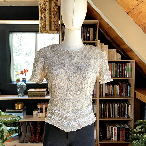 Vintage Sequins Blouse - Picture 1 of 9